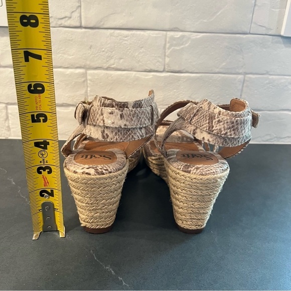 SOFFT Women's 8.5 Inez Wedge Espadrille Sandals cream snakeprint - Picture 6 of 11